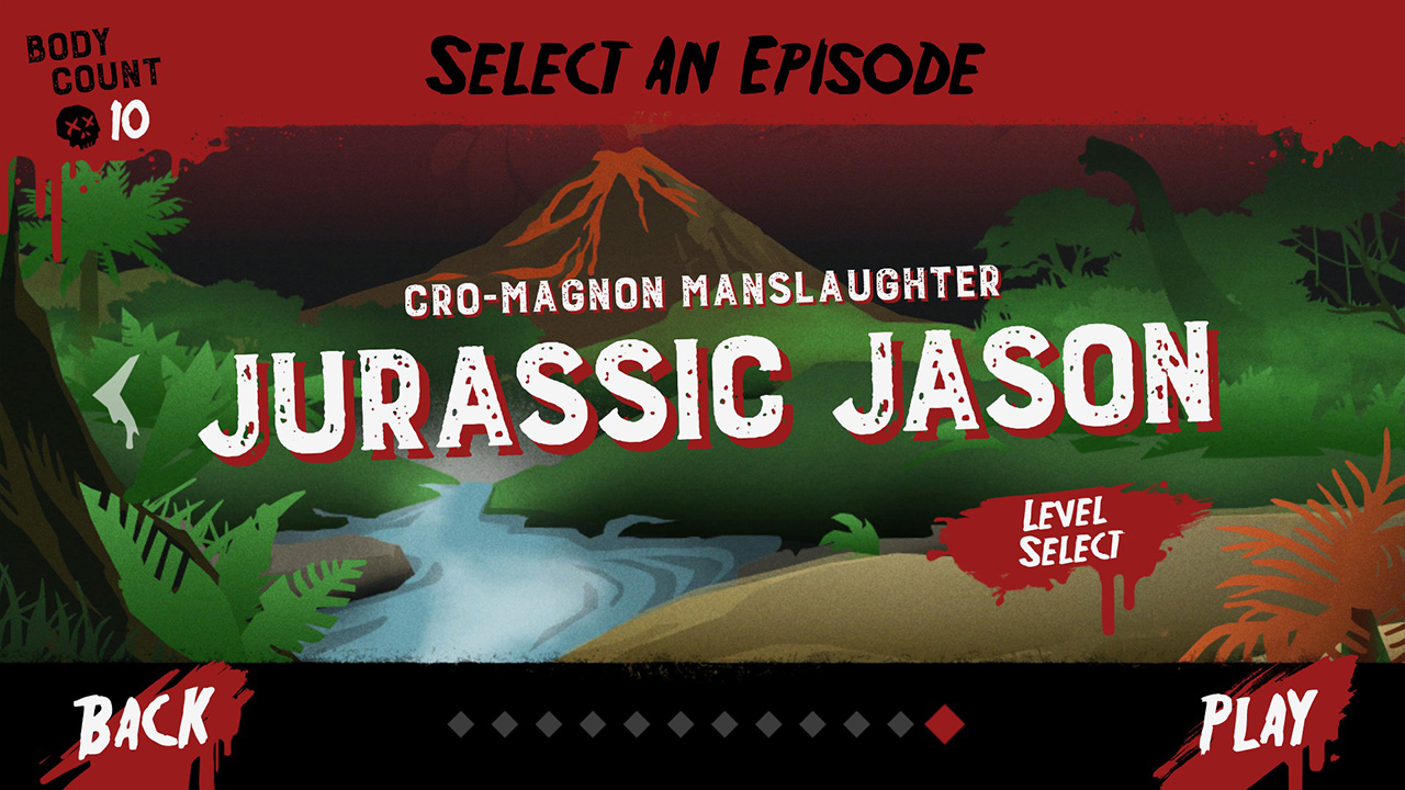 Jurassic Jason level selection