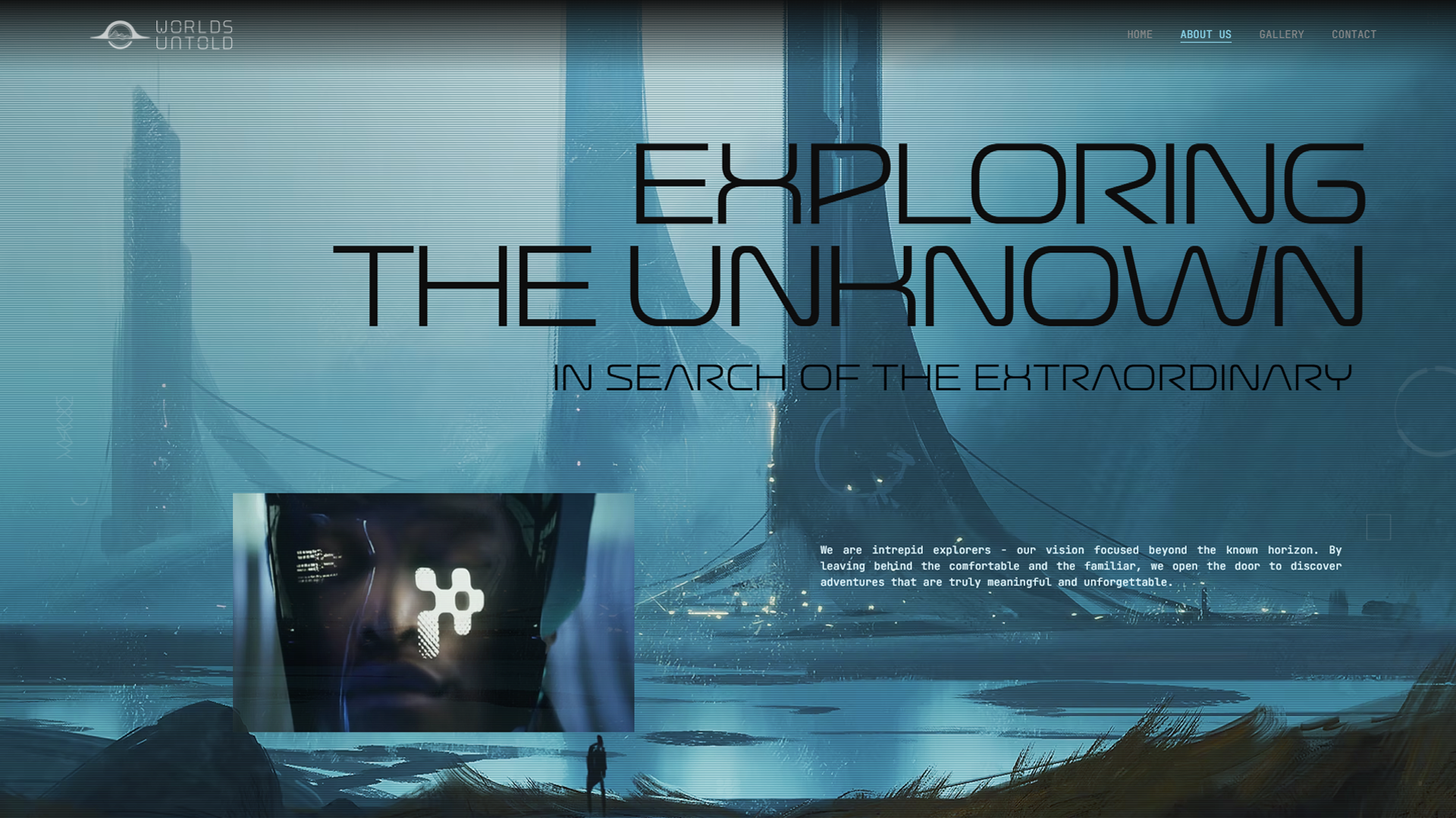 Worlds Untold website content section