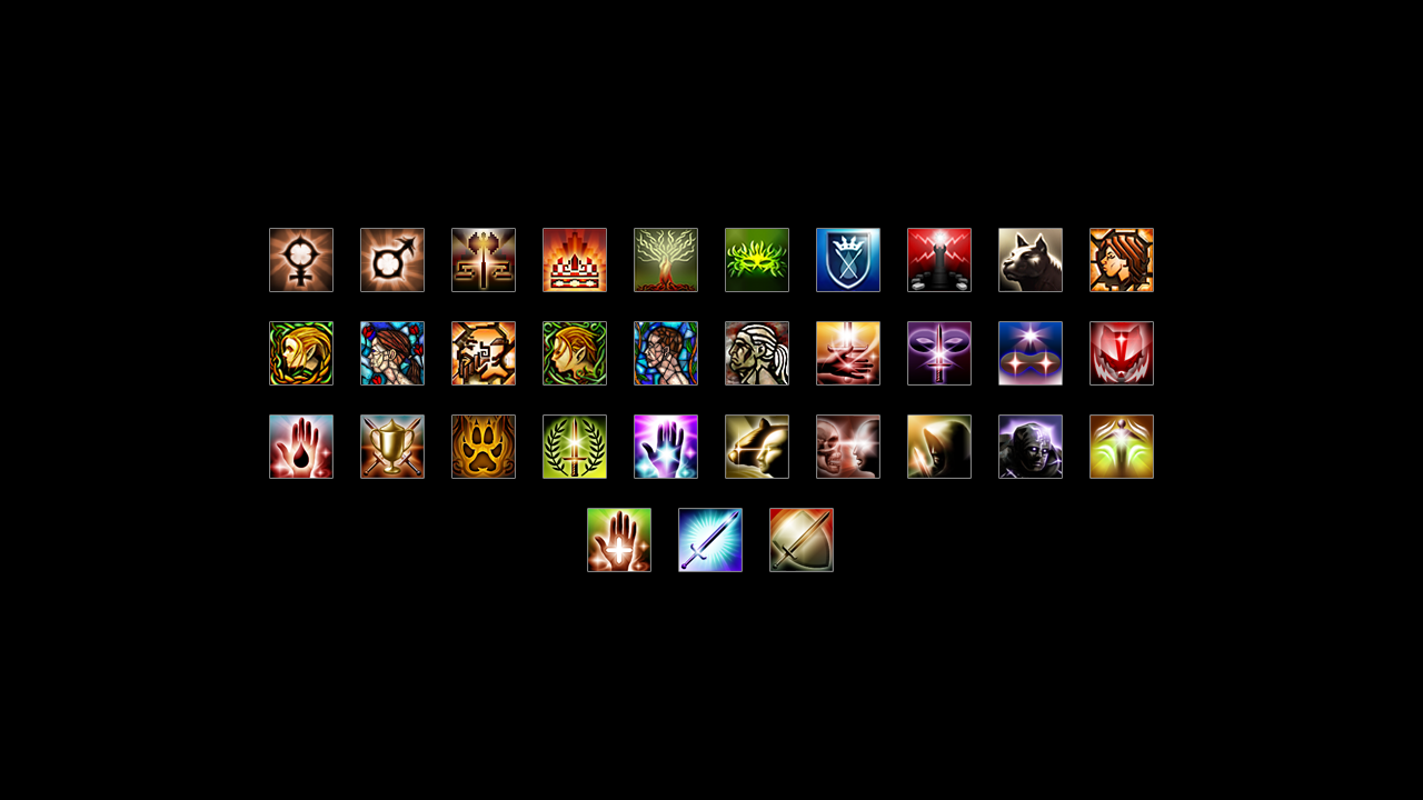Dragon Age: Origins class icon collection