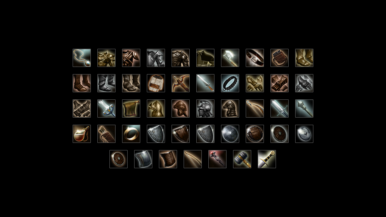 Dragon Age: Origins weapon icon collection
