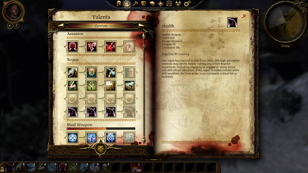 Dragon Age: Origins PC talent browser