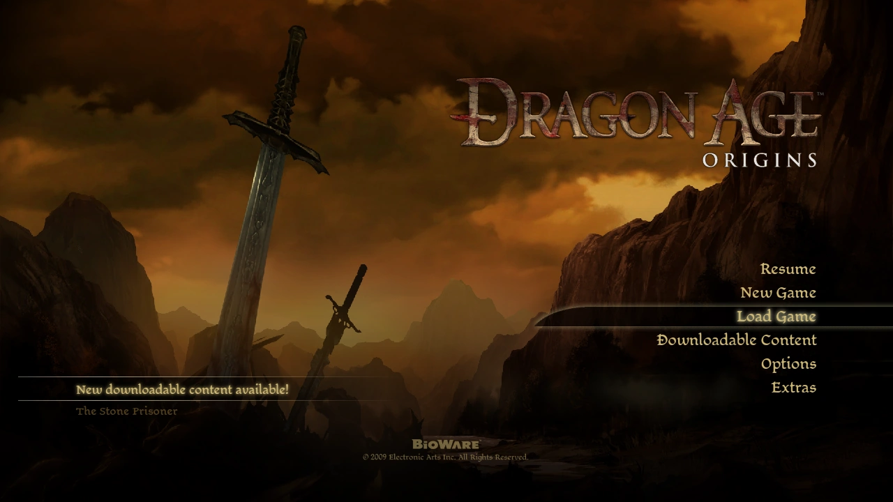 Dragon Age: Origins console interface