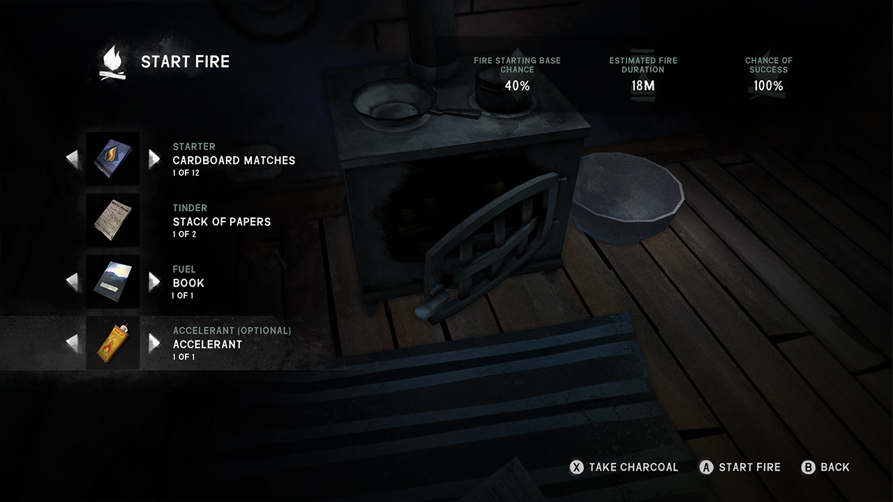 The Long Dark contextual station interface