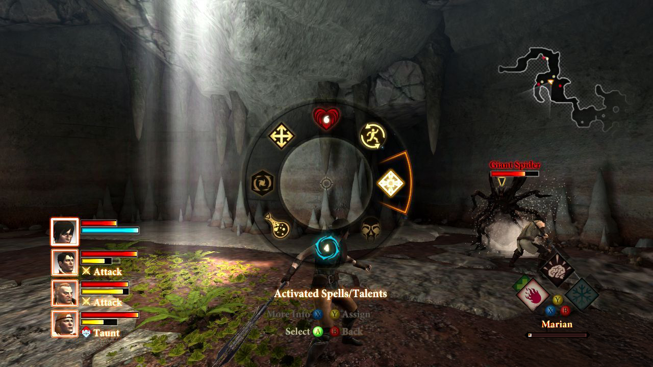 Dragon Age II radial menu